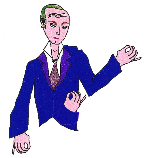 sleazy guy in a cheap suit (computer drawing)