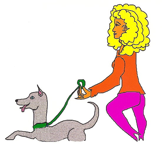 walkin the dog (computer drawing)