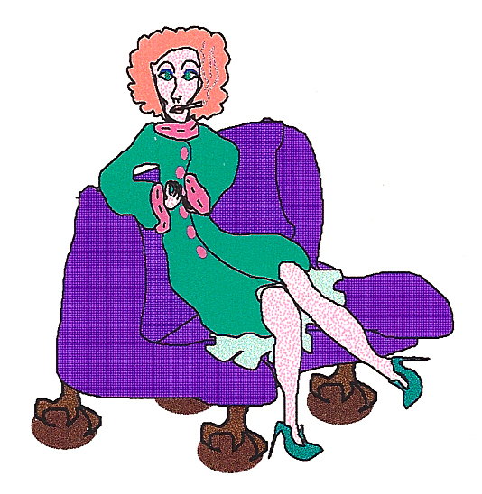 woman on a chair (computer drawing)