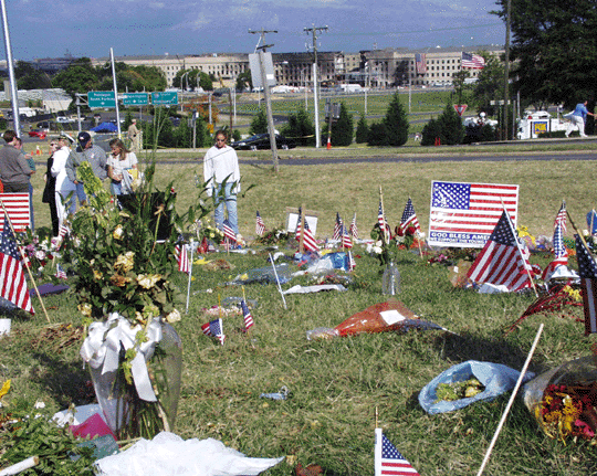 Makeshift Memorial at The Pentagon