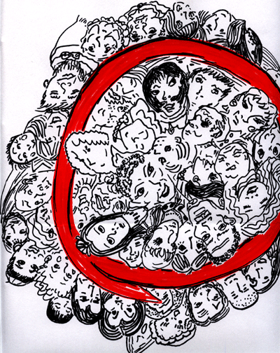 Circle of People (Magic Marker doodle)